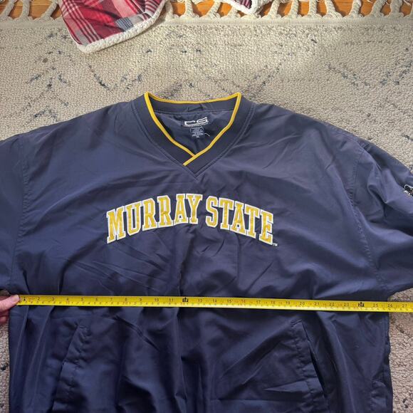 Vtg Murray State Ravers V neck Windbreaker Pullover CS Crable Sportswear Sz XL - Picture 9 of 9